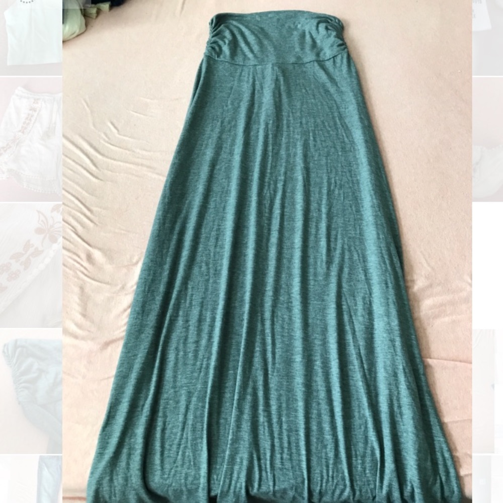 Grey maternity maxi skirt